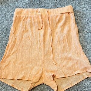 Girl’s  Orange Drawstring Shorts size medium